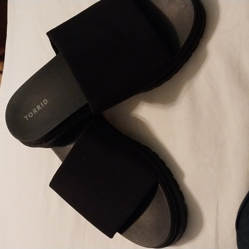 Torrid Slide On Chunky Sole Flatform Slide Sandal… - image 6